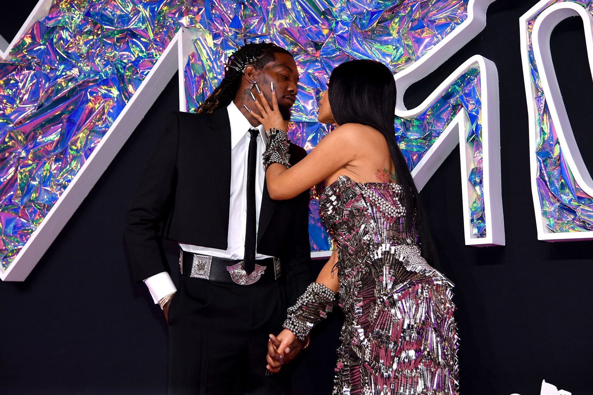 Cardi B with Offset at the 2023 MTV Video Music Awards - Arrivals - Source: Getty